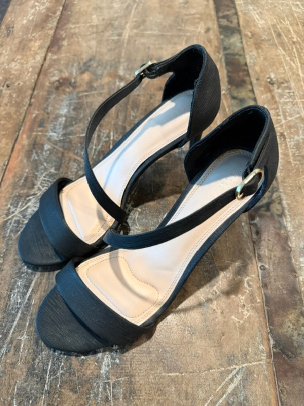 Kelly & Katie Classic Black Ankle-Strap Women’s Sandals